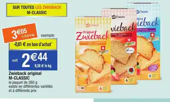 Migros Zwieback Original offre