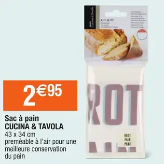 Migros Sac à pain Cucina & Tavola offre