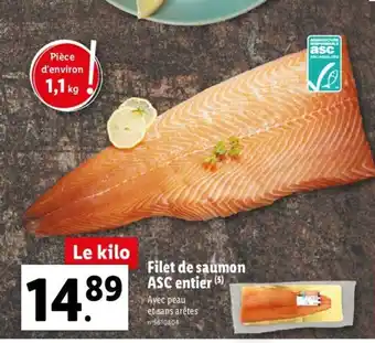 Lidl Filet De Saumon ASC Entier offre