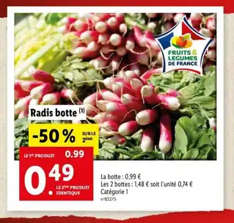 Lidl Radis Botte offre