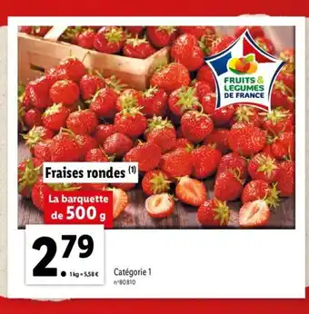 Lidl Fraises Rondes offre