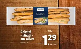 Grissini Stirati Aux Olives