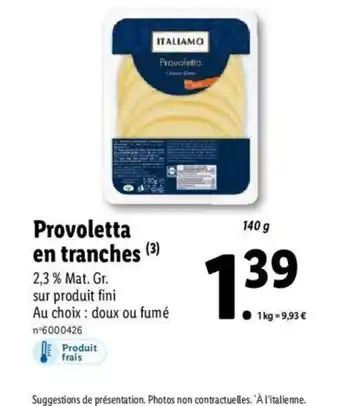 Lidl Pravoletta En Tranches offre