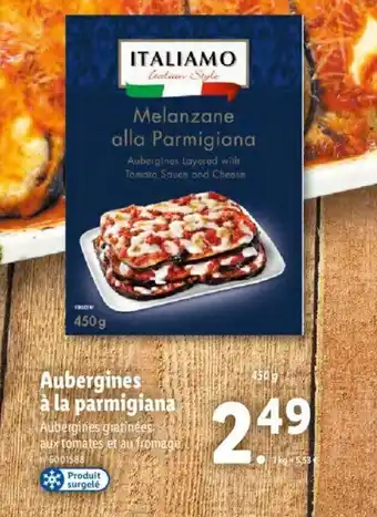 Lidl Aubergines A La Parmigiana offre