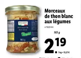 Lidl Morceaux De Thon Blanc Aux Légumes offre
