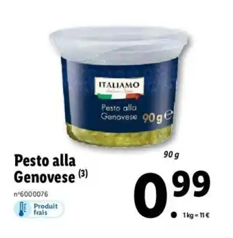 Lidl Pesto Alla Genovese offre