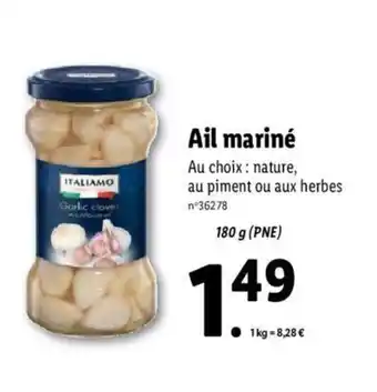Lidl Ail Mariné offre