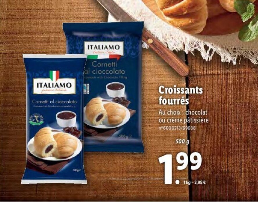 Promo Croissants Fourrés chez Lidl