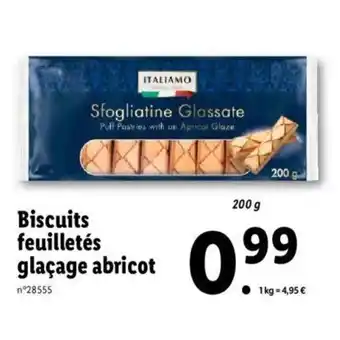 Lidl Biscuits Feuilletés Glacage Abricot offre