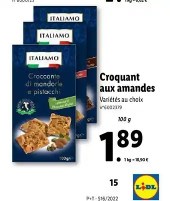 Lidl Croquant Aux Amandes offre