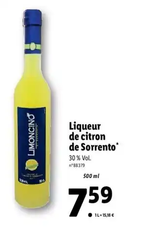Lidl Liqueur De Citron De Sorrento* offre