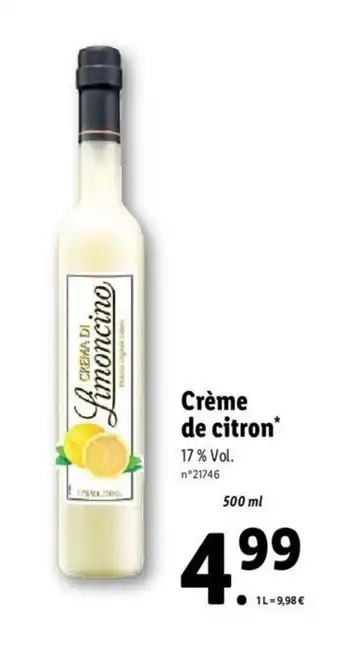 Lidl Créme De Citron* offre