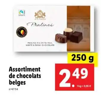 Lidl Assortiment De Chocolats Belges offre