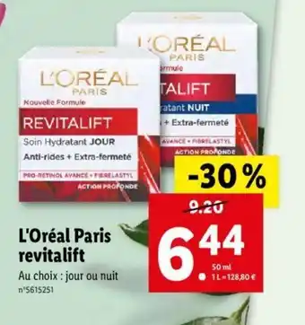 Lidl L'Oréal Paris Revitalift offre