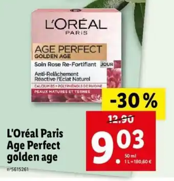 Lidl L'Oréal Paris Age Perfect Golden Age offre