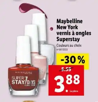 Lidl Maybelline New York Vernis A Ongles Superstay offre