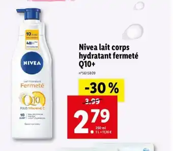Lidl Nivea Lait Corps Hydratant Femeté offre