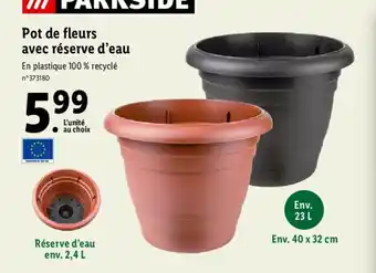 Lidl Pot De Fleurs Avec Réserve D'Eau offre