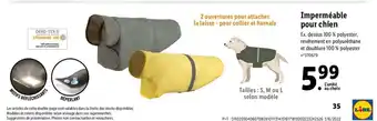 Lidl Imperméable Pour Chien offre