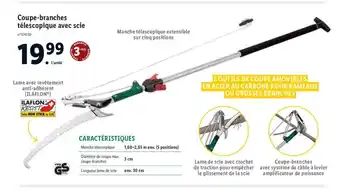 Lidl Coupe-Branches Télescopiques Avec Scie offre