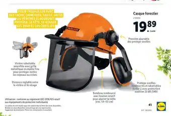 Lidl Casque Forestier offre
