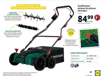 Lidl Scarificateur/Aérateur De Pelouse électrique offre