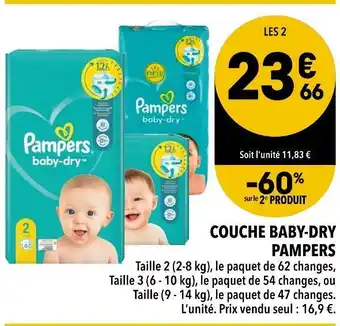 Pampers couche baby-dry