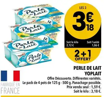 Supeco Yoplait perle de lait offre