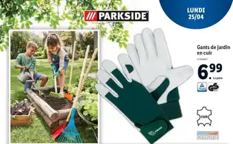 Lidl Gants de jardin en cuir offre