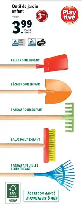 Lidl Outil de jardin enfant offre
