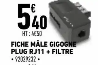 Fiche mâle gigogne plug