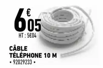 Brico Cash Câble téléphone 10 M offre