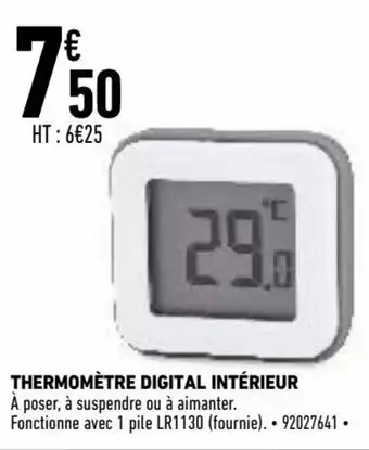 Brico Cash Thermomètre digital intérieur offre