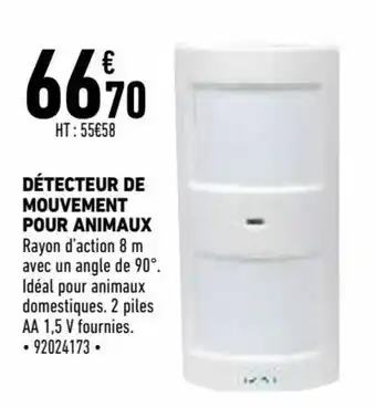 Détecteur de mouvement pour animaux