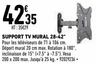 Brico Cash Support TV mural offre