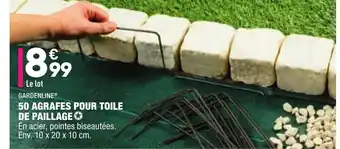 ALDI 50 Agrafes Pour Toile de Paillage offre