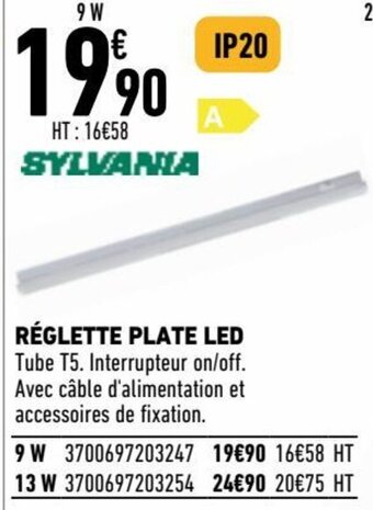 Brico Cash Réglette plate led offre