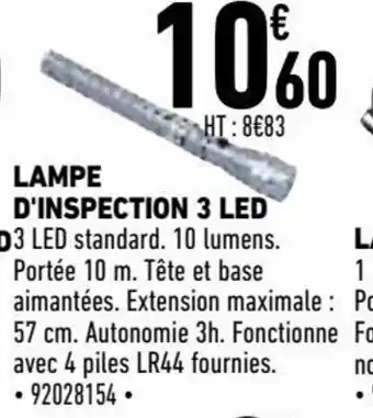 Brico Cash Lampe d'inspection 3 led offre