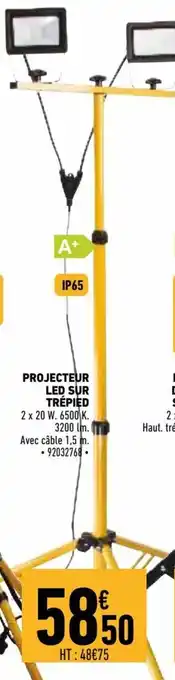Brico Cash Projecteur led sur trépied offre