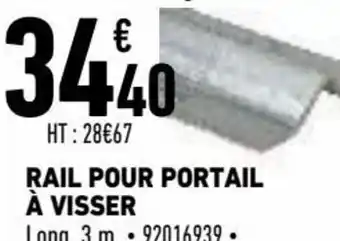 Rail pour portail Ă visser