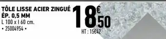 Brico Cash Tôle lisse acier zingué offre