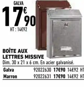 Brico Cash Boîte aux lettres missive offre