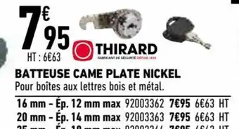 Brico Cash Batteuse came plate nickel offre