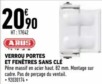 Verrou portes et fenêtres sans clé