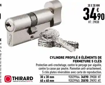 Brico Cash Cylindre profilé 8 éléments fermeture 5 clés offre