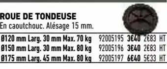 Brico Cash Roue de tondeuse offre