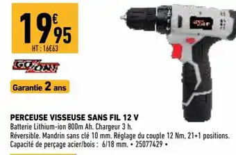 Brico Cash Perceuse visseuse sans fil 12v offre