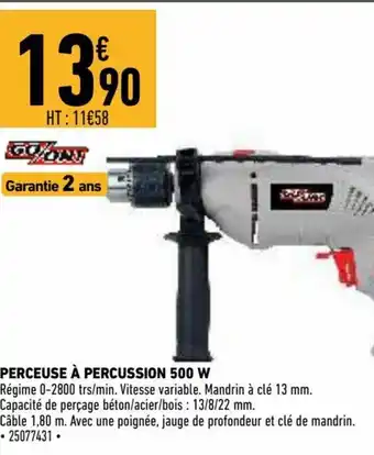 Brico Cash Perceuse à percussion 500 W offre