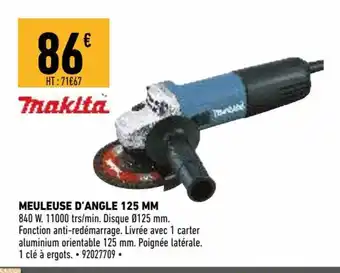 Brico Cash Meuleuse d'angle 125 MM offre