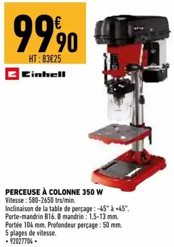 Brico Cash Perceuse à colonne 350w offre
